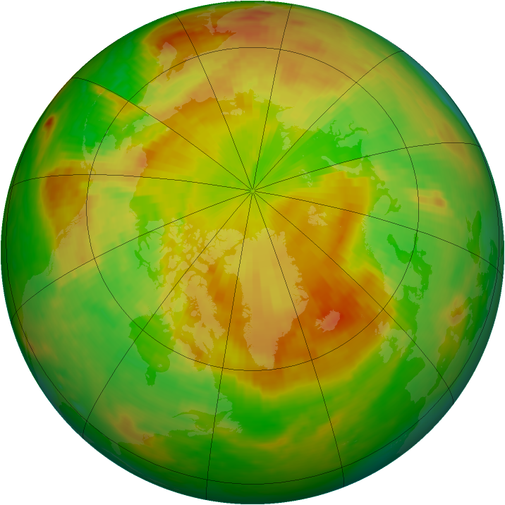 Arctic ozone map for 16 May 1989